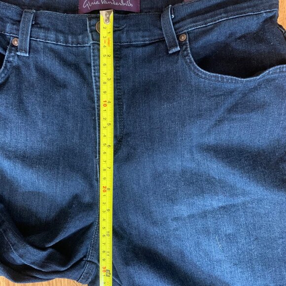 Gloria Vanderbilt Amanda Womens Jeans Size 12 Short Dark Blue Denim Stretch - Picture 7 of 9